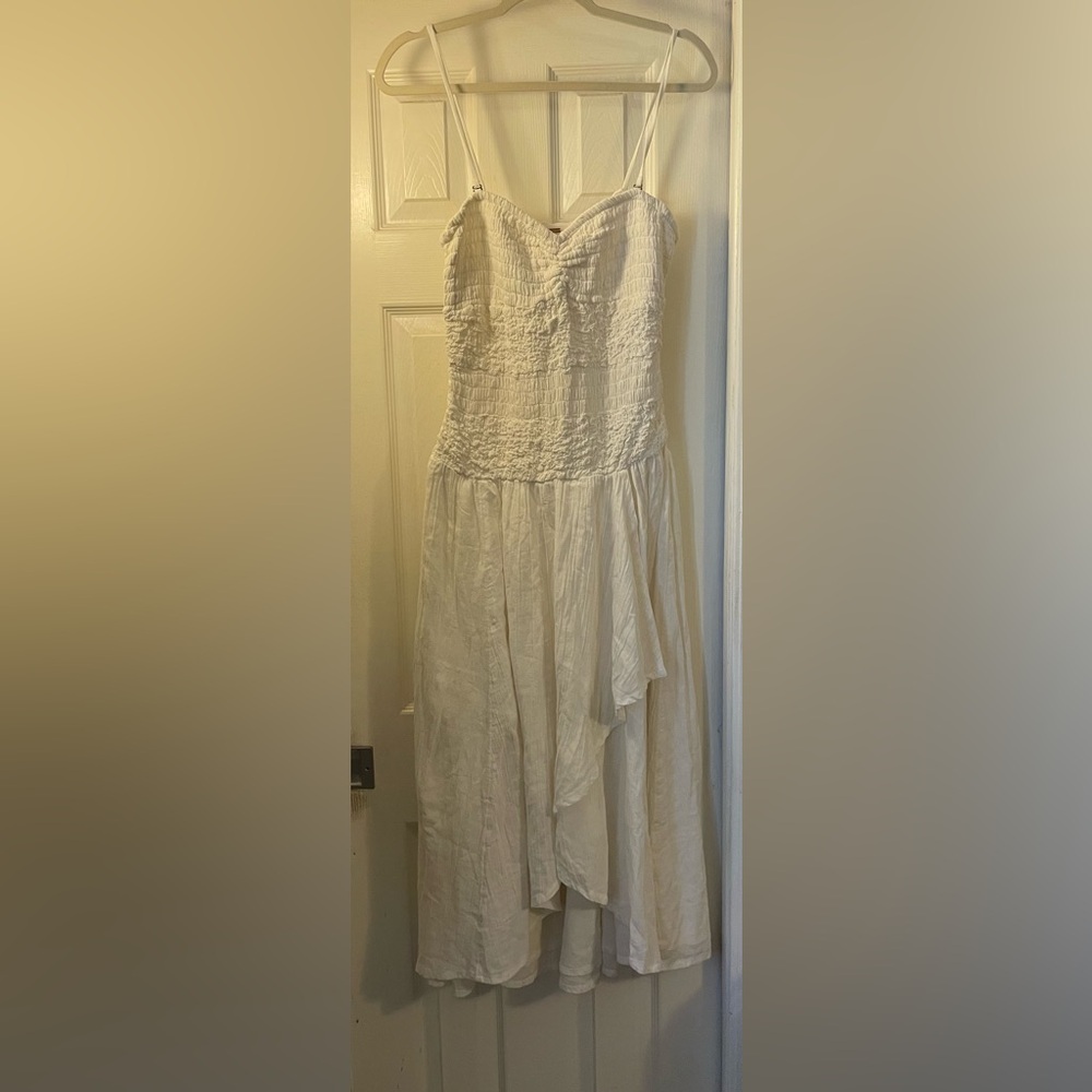 Free People Smocked Drop Waist Midi Dress